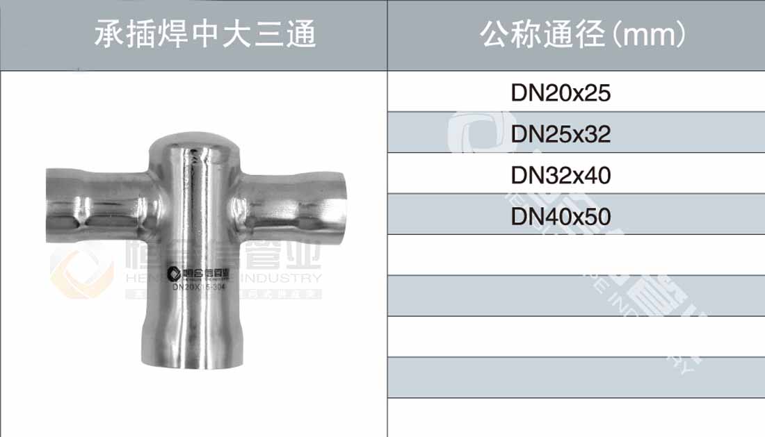 承插焊中（zhōng）大三通參數（shù）1